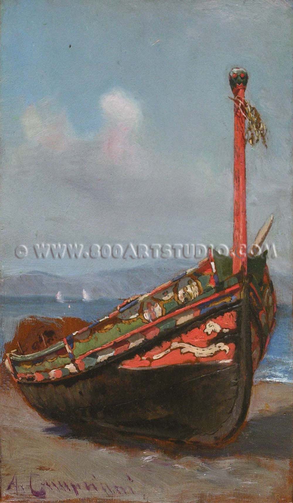 Alceste Campriani - Boat on the beach