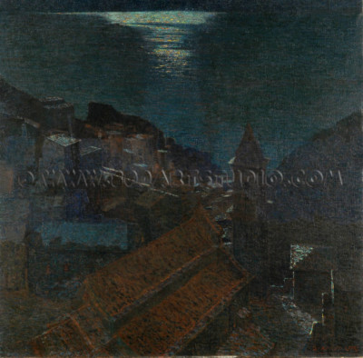 Guglielmo Amedeo Lori - Manarola sotto la luna