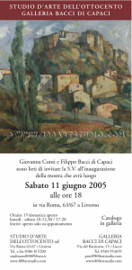 Invito - Pittura - Toscana - Tra Ottocento - e - Novecento - 2