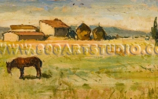 Giovanni Bartolena - Farmhouses with straw-huts